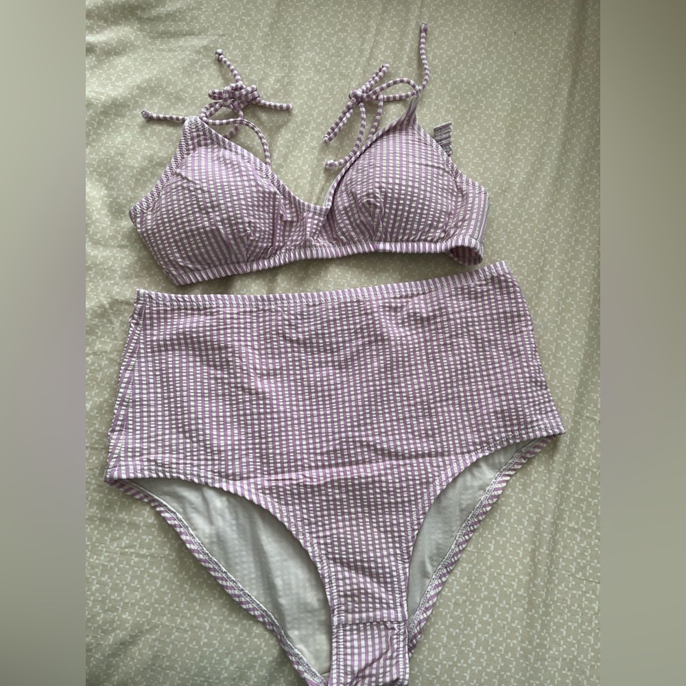 J. Crew Pink Seersucker 2 Piece